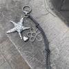 Multifunctional Star Flower Heart Rope Bag Charm Star Pendant Key Holder Bag Accessory Present for Stylish Individuals