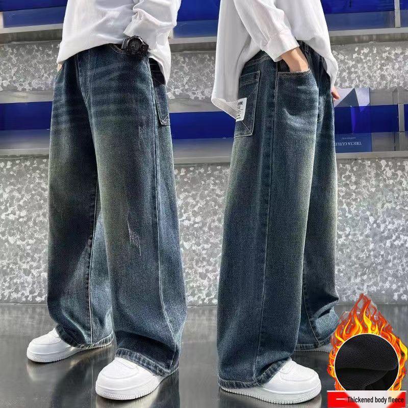Boys' Spring and Autumn Jeans - 2025 New Stylish Straight-Leg Casual Pants