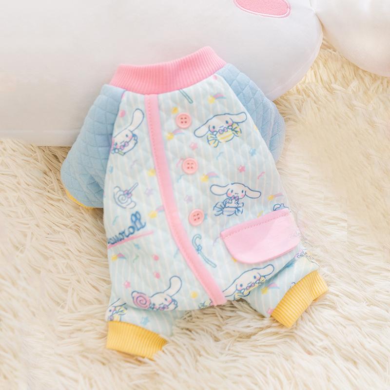 

Собака с большими ушами - это серия мультфильмов, выпущенная под совместным брендом, полная теплой четырехногой хлопковой одежды для собак, маленькая собачка со слюнявчиком, одежда для питомцев XXL (recommended weight 15-10kg) бонди синий