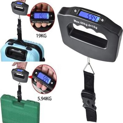 50KG Portable Luggage Scale LCD Display Battery Operated Handheld Aircraft Travel Suitcase Electronic Digital Weight Scale Weigher