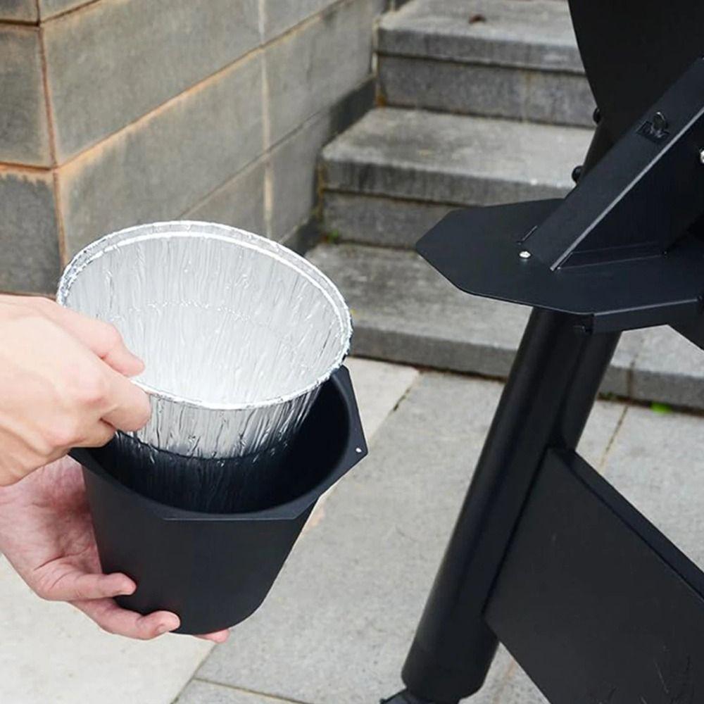13pcs Sturdy Metal Material Lidded Smoker Drip Bucket Barbecue Cooking Drip Bucket Camping