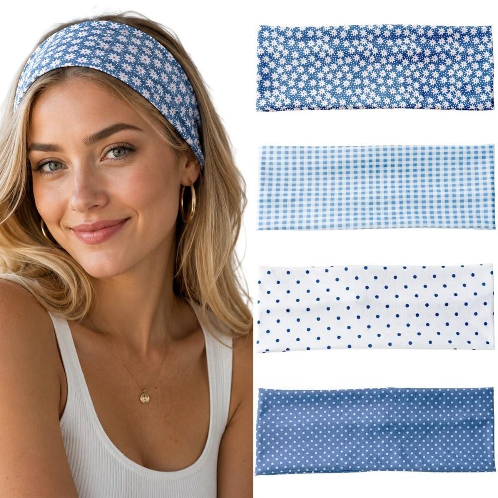 Sweat-absorbent Makeup Headband Polka Dot Sports Headband Retro Hairband Hair Accessories