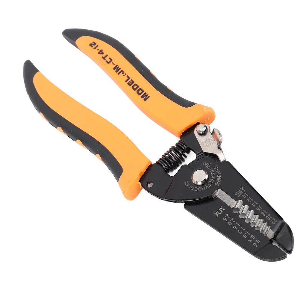 Abisolierzange Schneider Kohlenstoffstahl Multifunktionale Elektrokabelzange mit Sicherheitsverriegelung für 10 bis 22AWG Massivdrähte