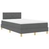 VidaXL Lit à ressorts indépendants avec matelas gris foncé 120x190 cm tissu 3338980