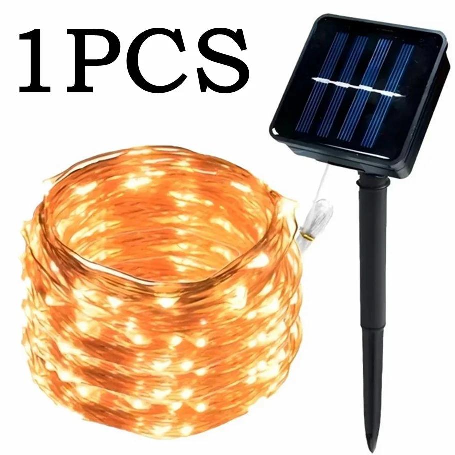 Outdoor Waterproof Fairy Garland Lights Solar String Lights LED String Lights 8 Modes Christmas Party Garden Patio Wedding Decor