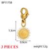 3PCS/LOT CARLIDANA Gold Plated Enamel Charms, Sun Star Boots Halloween Pendants, Stainless Steel DIY Jewelry With Clasp