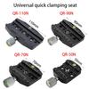 Camera Tripod Mount Adapter Aluminum Alloy 3/8 1/4 Screw Hole Quick Release Plate Clamp Base for DSLR Monopod Ballhead
