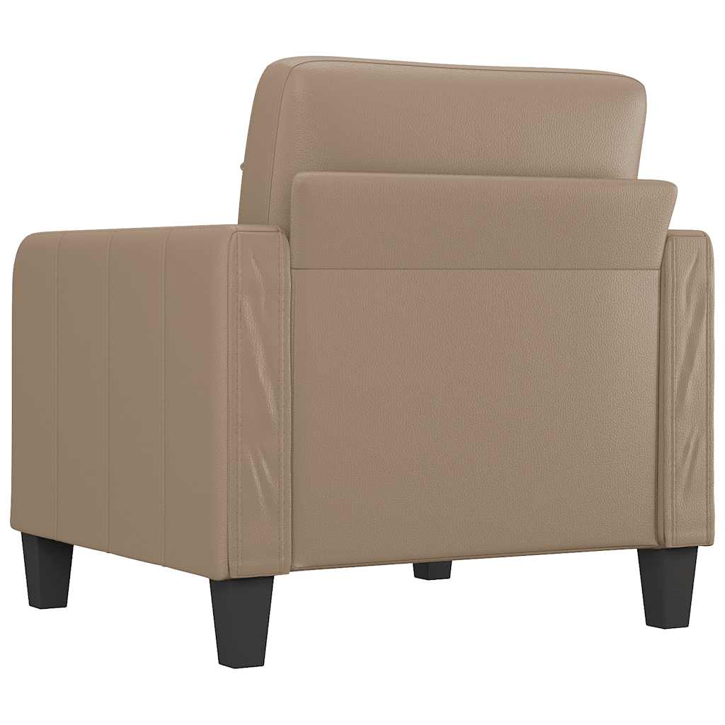 Armchair Cappuccino Brown 60 Cm Artificial Leather
