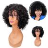 A Women's Black Fluffy Curly Wig, Synthetic African Curls, Masquerade Wig, All Races, Heat-resistant Fibers, Basic Styles.