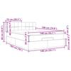 Ottoman Bed with Mattress Taupe 140x190 Cm Fabric