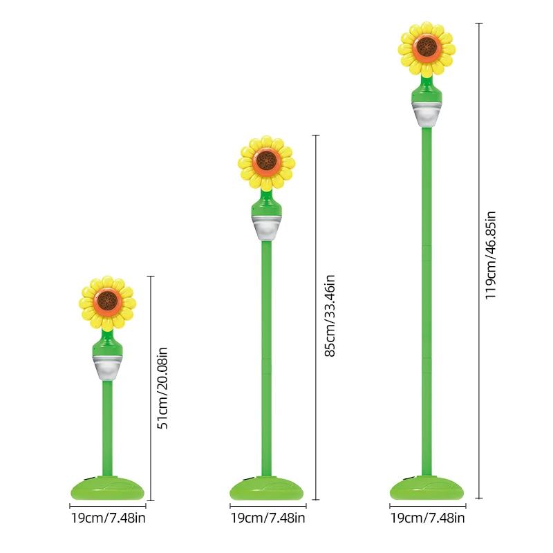 Remote Control Electric Sunflower Bubble Machine Automatic Sound Light Bubble Blowing Kids Toys Outdoor Party Wedding Prop Gifts