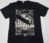 T-shirt Led Zeppelin Klasyczny Rock Plant Paige Bonham JPJ Koszulka Męska Czarna Nowa