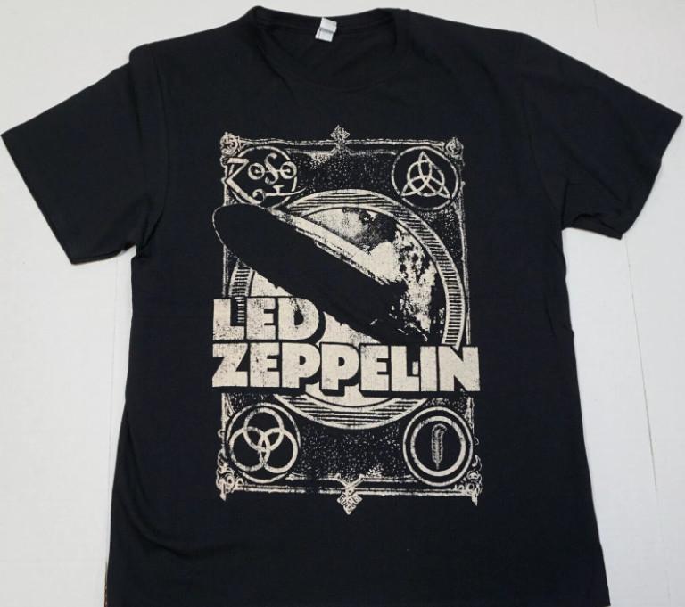 Led Zeppelin T-shirt Classic Rock Plant Paige Bonham JPJ Tee Men's Black New