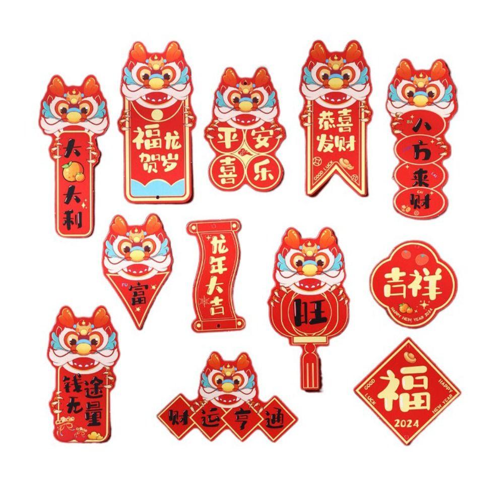 New Year Cartoon Pendants Bonsai Hangings Supplies Cute 3D Small Printing Bright Colors Creative Fashionable Festive Supplies