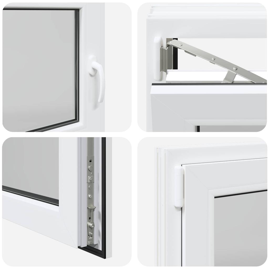 Ventana de Sótano RISOR 110 x 60 cm PVC y Vidrio Blanco