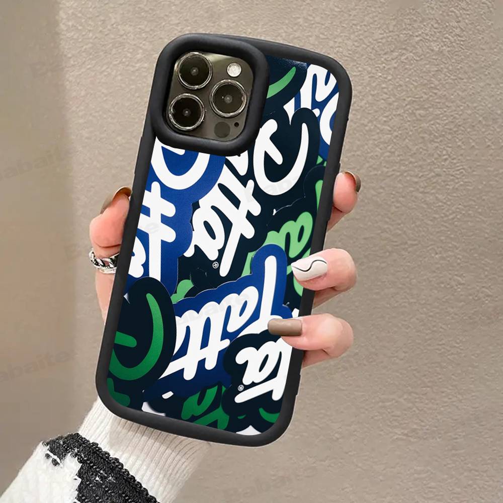 

Fashion P-patta For iPhone 17 Pro Max 16 15 14 13 12 11 Plus Black Soft Phone Cover iPhone 12 pro
