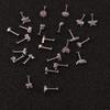 Zircon Lip & Cartilage Flower Ear Stud - Stainless Steel Multifunctional Piercing Jewelry