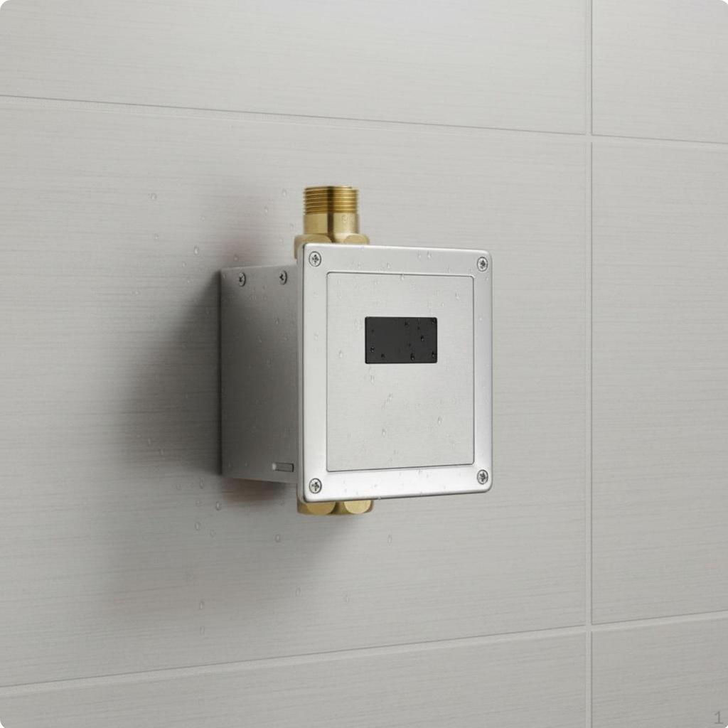 Touchless Squat Toilet Flusher WaterSaving Flush Valve for Public Restroom, Building a Conc Dc