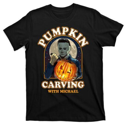 SALE Michael Myers Pumpkin Carving Halloween Monster Shirt XXXL