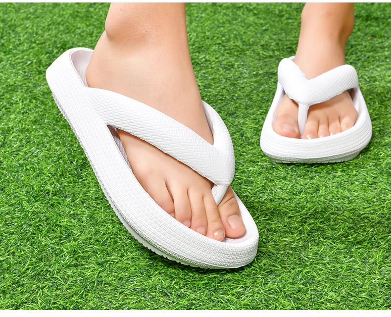 Unisex Thick-Soled Summer Flip-Flops: Breathable, Non-Slip, Soft Sole