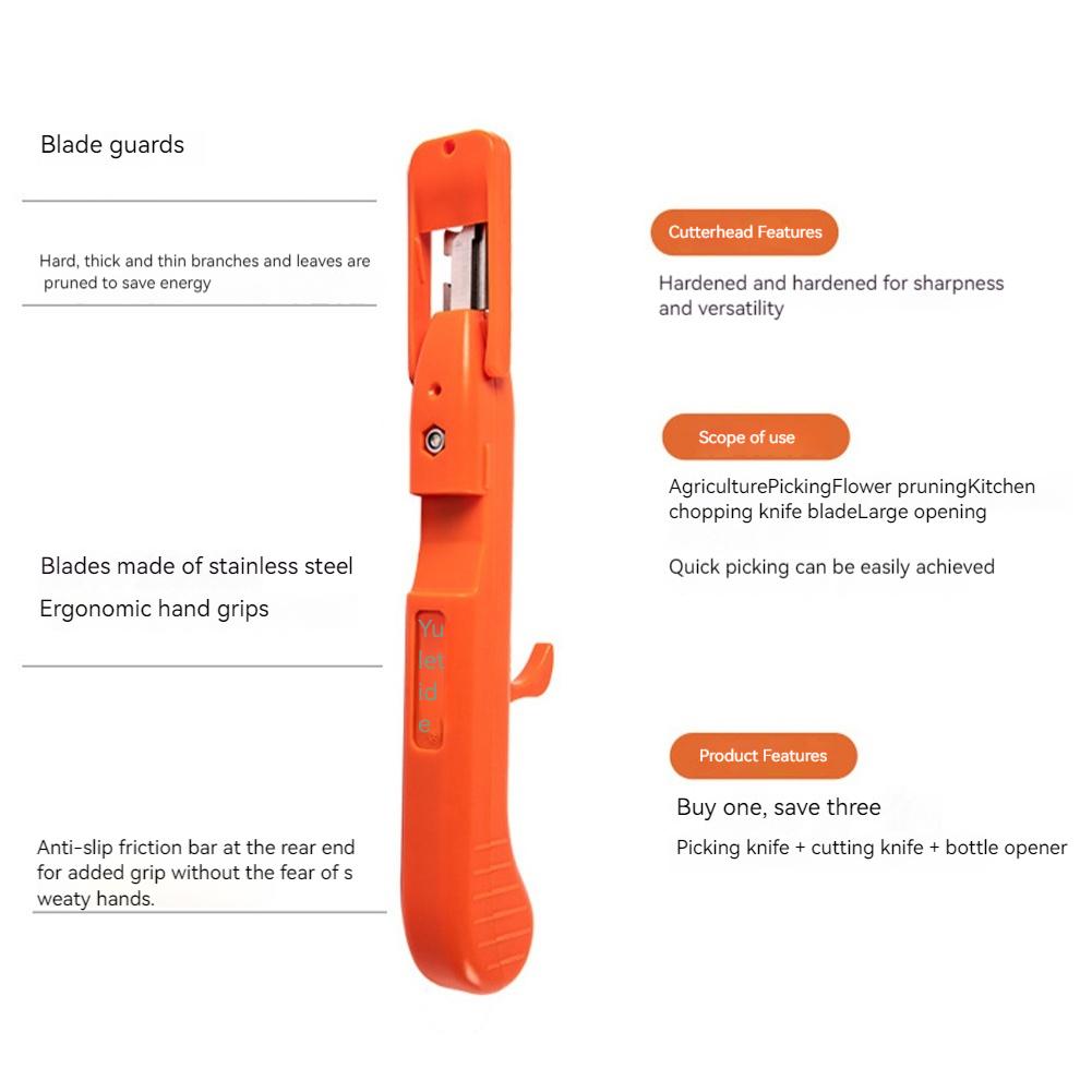 Grape Picking Tool Multifunctional Small Fruit Picking Trimmer Ergonomic Pepper Flower Branch Scissors for Farm Garden