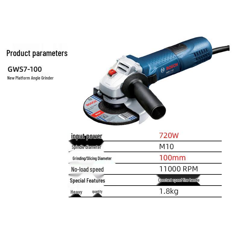 Bosch High-Power Angle Grinder CN Plug (adapter Included)