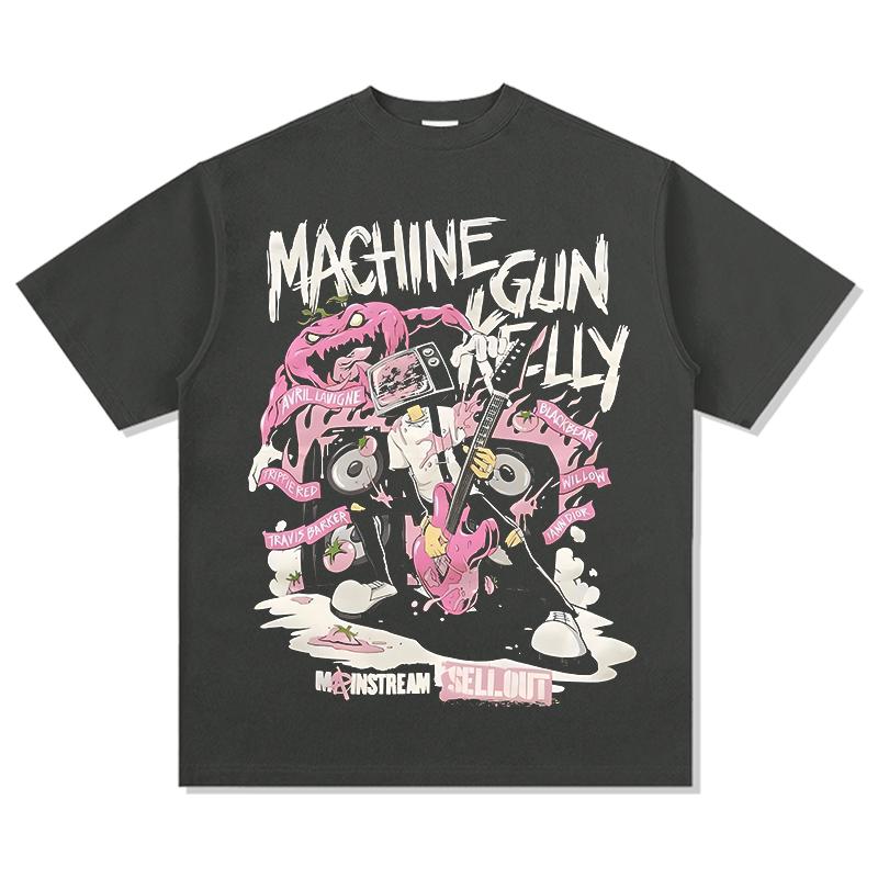 

MGK Machine Gun Kelly Cotton Tshirt Unisex Women Fans Essential Short Sleeve Fashion Tee Luxury Classic Retro Vintage Streetwear 4XL