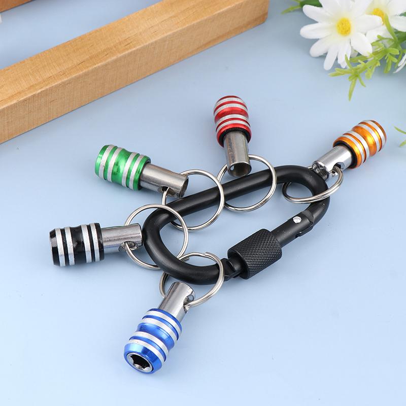 1/5Pcs 1/4Inch Hex Shank Screwdriver Bits Holder Extension Bar Drill Adapter Drill Bit Quick Release Easy Change Keychain