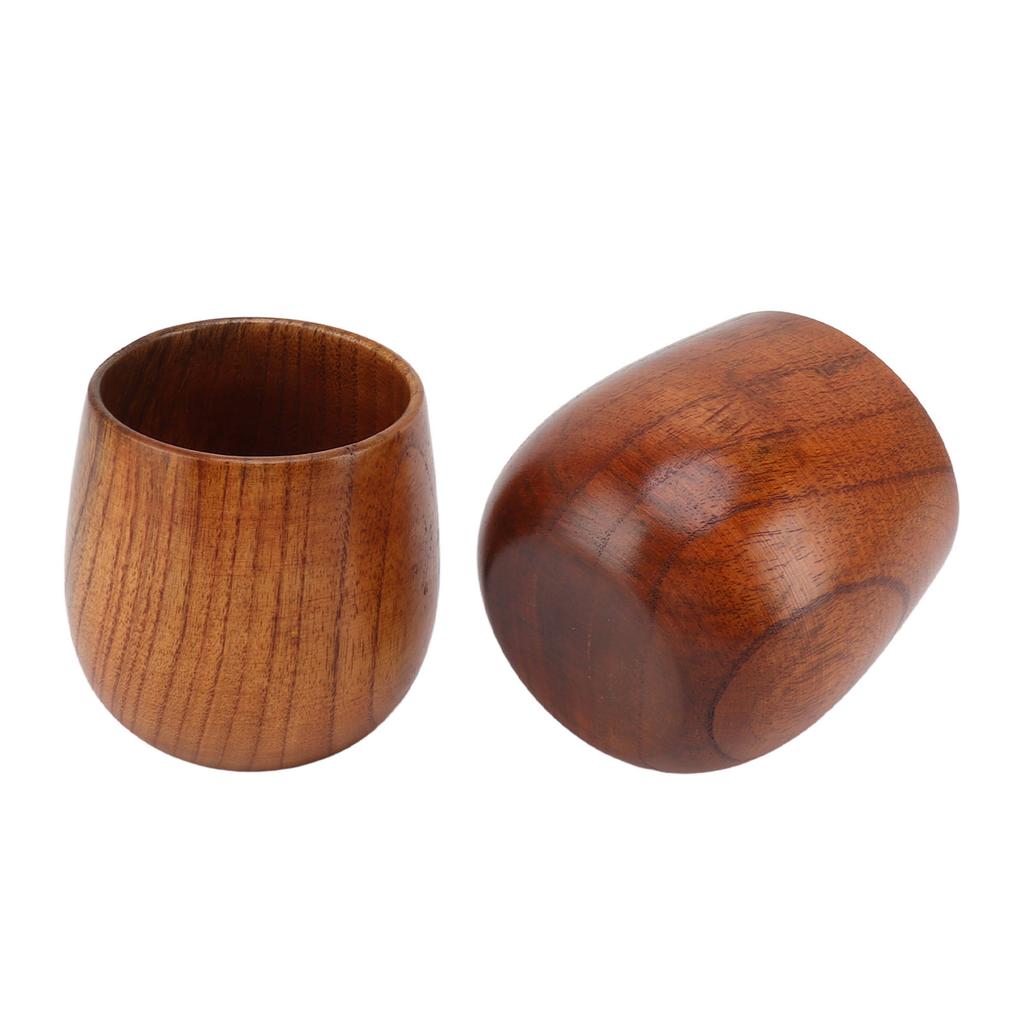 Wooden Tea Cups Multifunctional Safe Eco Friendly Wood Teacups for Drinking Tea Coffee Wine Beer Hot Drinks