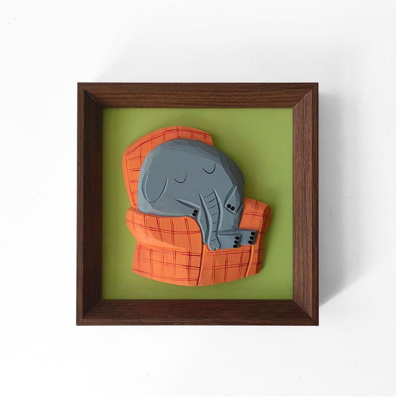 Hand-Carved Wooden Cartoon Animal Photo Frame - Giraffe Zebra Crocodile Tabletop Decor