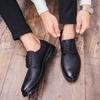 Summer Men's Business Leather Shoes Men's Black Casual Fashion Dress Breathable Trendy Shoes Leather Shoes Men's Shoes