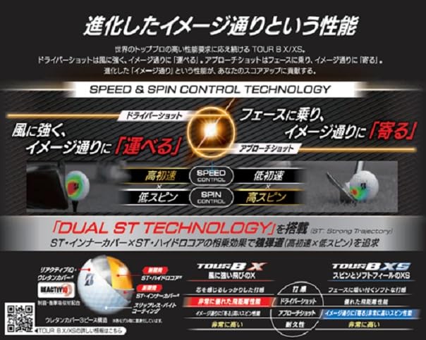 BRIDGESTONE TOUR B X Golf 2026 Pack of B6WXJ Balls, Model, 12, White,