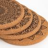 8Pcs Cork Coasters with Rack Round Retro Coasters Absorbent Heat-Resistant Table Mats Insulated Dining Placemats for Table Protection