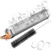LMETJMA Conjunto Tubo Defumador de Pellets para Camping 12 polegadas Aço Inoxidável Tubo Defumador de Madeira para Churrasco Tubo de Fumaça para Churrasco para Defumador de Pellets JT498