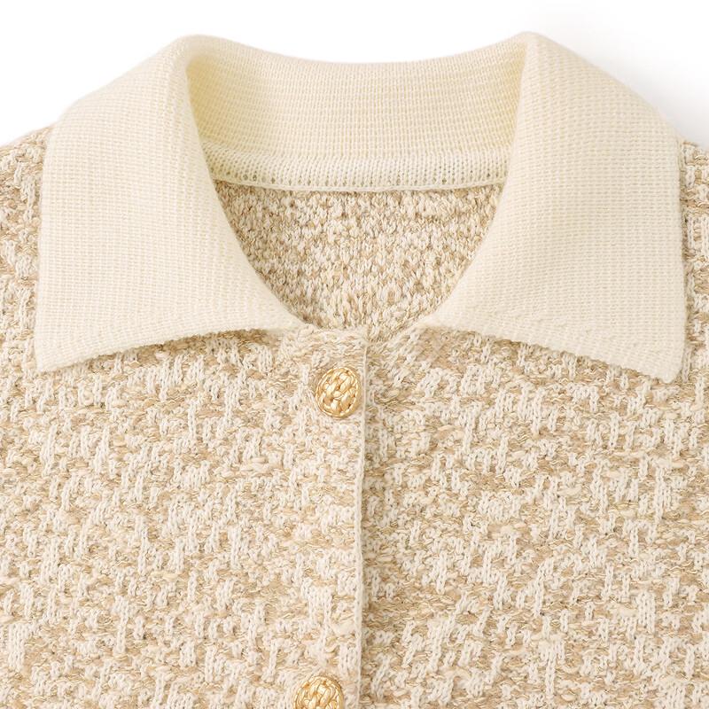 ELLE KIDS Girls' Shimmering Lapel Cardigan