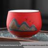 Guochao Hand-Painted Ten Thousand Li Rivers & Mountains Tea Set - Creative Gift Box with Tea Cups