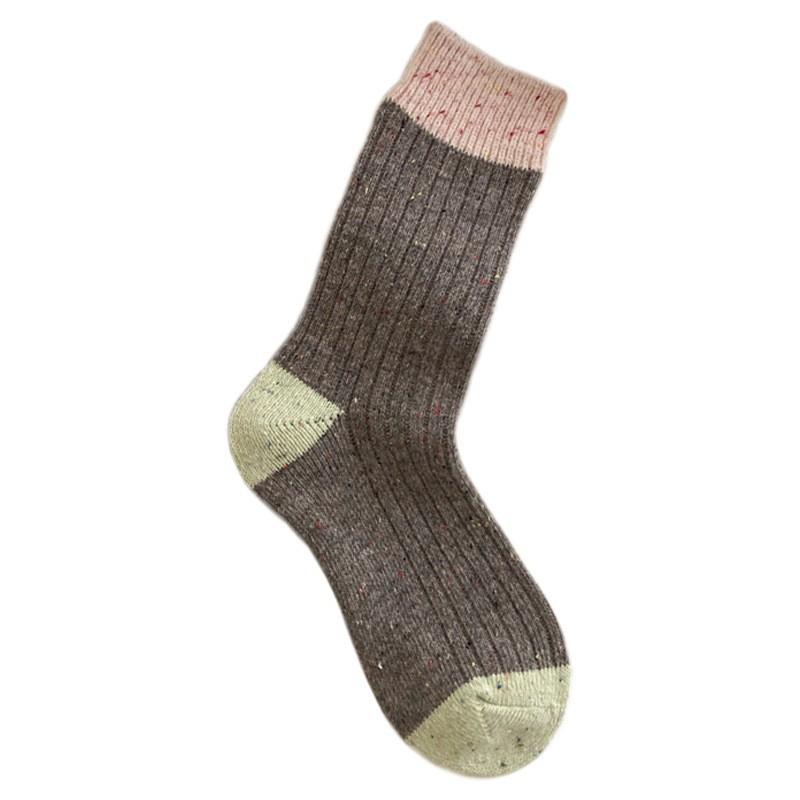 Wool Socks Children'S Season Medium Tube Socks Thickened Warm Dongdaemun Trend Color Matching Ideas Yarn Stacking Socks