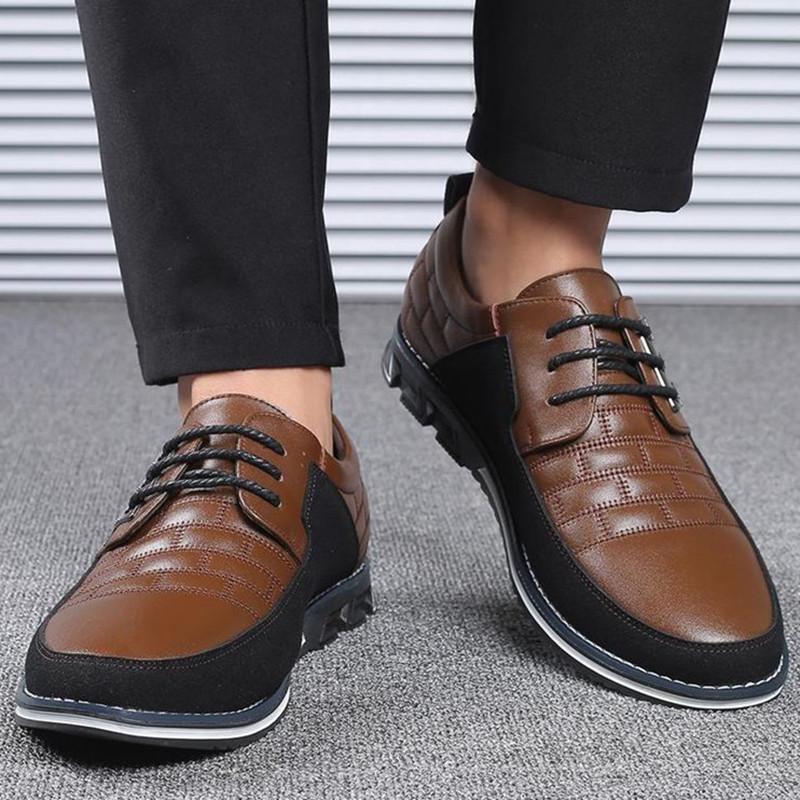 Herrenschuhe aus Leder zum Schnüren Hochwertige Herrenschuhe Lässige tägliche trendige Sneakers Herren Schwarz Bequemes Schuhwerk große Größe 51 52 53