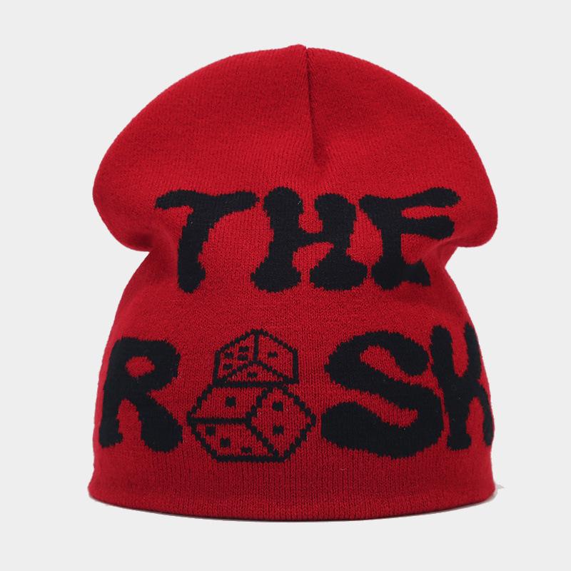 Y2K Fashion Trend Knitted Hat Men's Personality Hip Hop Jacquard Hat Women's Trend Street Ear Hat