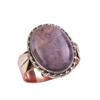 Natural Tiffany Stone Gemstone 925 Solid Sterling Silver Two Tone Ring S.9 B9G54