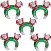 1/5pcs Kids Christmas Inflatable Balloon Headband Headdress Cartoon Santa Claus Elk Pattern Decorative Gifts for Holiday Scenes