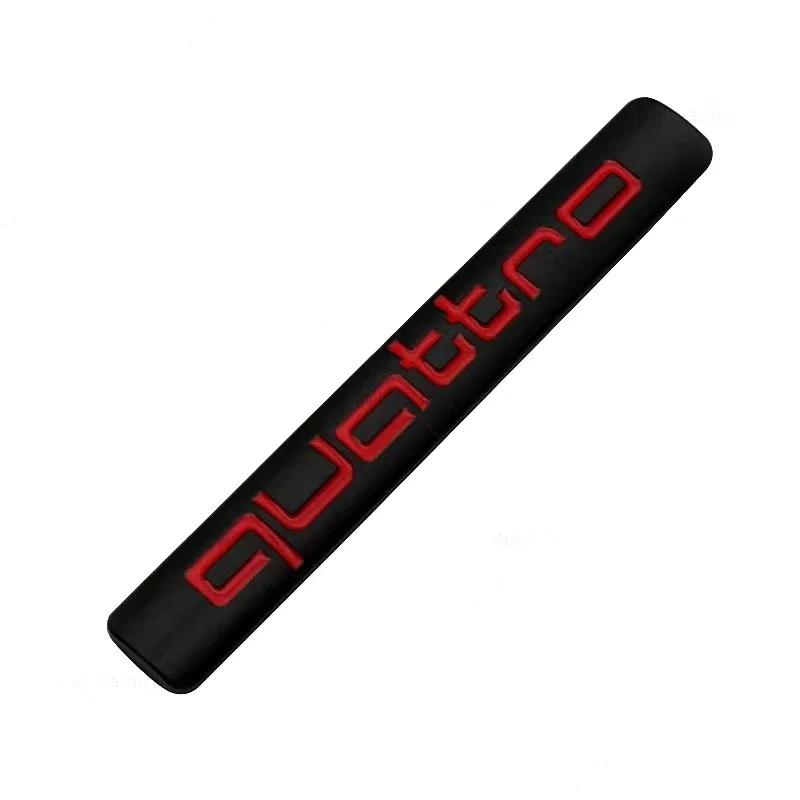 For Audi RS3 1Pcs Large Quattro Metal Sticker For Audi A3 A4 A5 A6 Q3 Q5 Q7 Four-Wheel Drive, Modified Rear Label Sticker Car