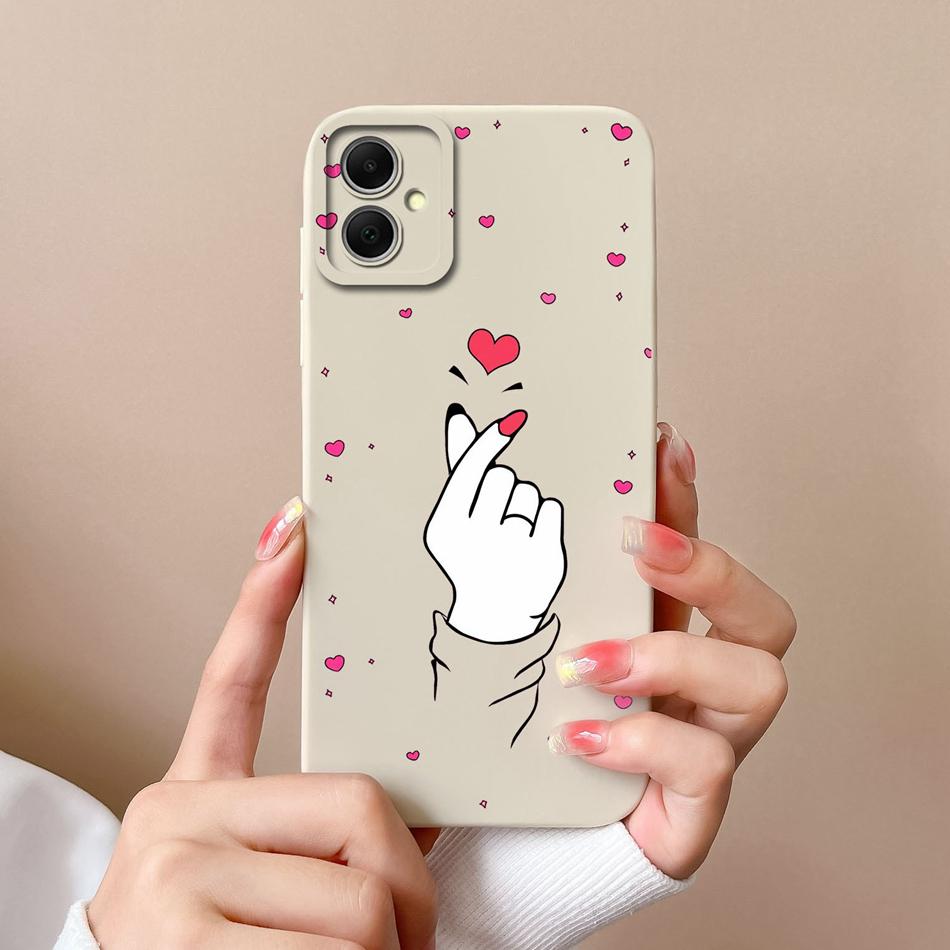 For Samsung Galaxy A05 A05S Phone Cases Simple Unique Soft Liquid Silicone Camera Protection Back Cover For Samsung A 05 Funda