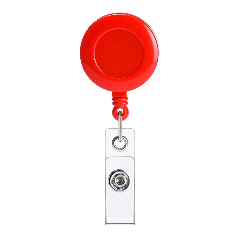 Retractable Badge Reel with Durable Clip and Clear Vinyl Strap for ID Card Holder Suitable for Office Work and Events