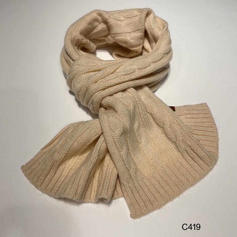 G·TENNA Women's Cable Knit Cashmere Scarf