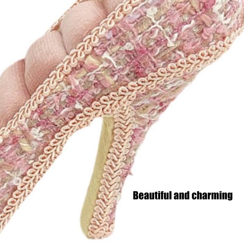 Fabric And Plastic Jewelry Display Stand For Earrings Rings High Heel Design Accessory Rack for Home Tabletop Dresser