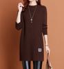 Mid-Length Knit Sweater Dress - Stylish Plus Size for Autumn/Winter