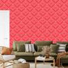 Wallpaper Geometric rhombuses coral and red, coral background 50x1000