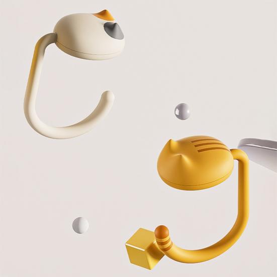 1/2Pcs Desk Hooks Handbag Hangers Funny Cat Design Strong Load-bearing Easy To Install Bag Holders Table Purse Hooks