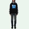Off-White Blue Monalisa Over Hood Black Men Tops OMBB037R21FLE0011001
